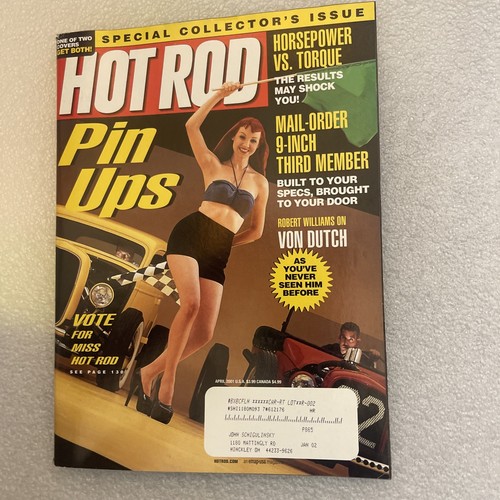 Hot rod magazine april 2001 - rod,