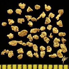 50 Real Gold Nuggets Alaska Certificate 20-23 Carat Bullion Coin Jewelry Gift