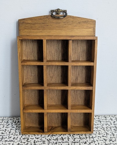 Vintage wooden curio shelf - wooden,