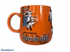 Sheep Mug IRELAND Coffee John Hinde Ceramic Embossed Sheep Orange