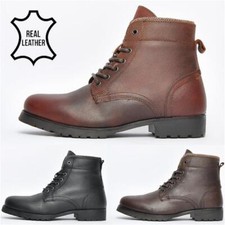 REAL LEATHER - Oaktrak by Red Tape Mens Bates Military Casual Rugged Smart Boots