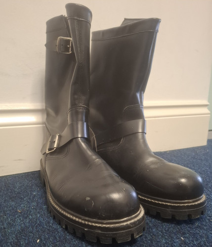 Men black leather - black,