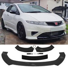 For Honda Civic Type R FN2 2006-2012 Black Front Bumper Spoiler Lip Splitter Kit