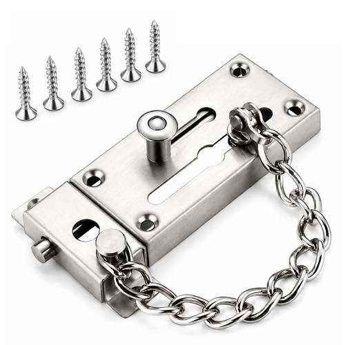 Stainless steel door - steel, chain
