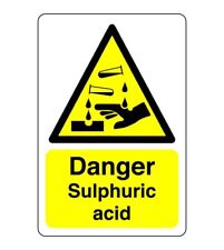 Danger Sulphuric acid sign -