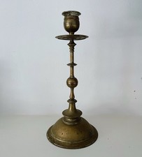 Tall Vintage Brass Candlestick, Solid Vintage Brass – 24 cm High, 568 g