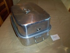 Vtg 3 pc MIRRO STYLE Aluminum Roaster Roasting Pan with Turkey Rack 17 x 12 x 9