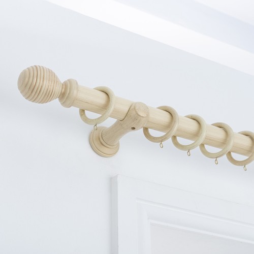 Ribbed wooden curtain - ribbed, pole