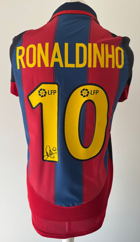 Signed ronaldinho shirt - ronaldinho,