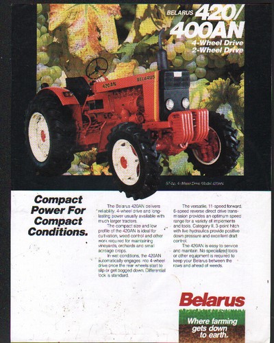 Belarus 420 and 400an - and, tractor