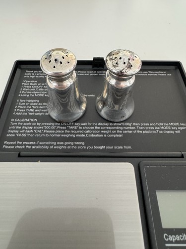 Sterling silver salt pepper - silver,