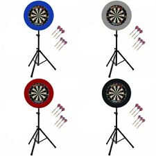 Gorilla Darts Set Double 20 Dartboard PU Plain Surround Arrow Pro Tripod Stand