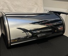 Brabantia Chrome & Black Drop Front Bread Bin
