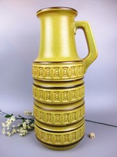 Scheurich Floor Vase. West Germany Pottery. 1960s vintage. Lime green. Large 18"