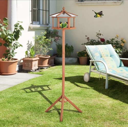 Pawhut wooden bird - wooden, table