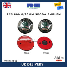 Pcs 80mm/90mm Skoda Emblem