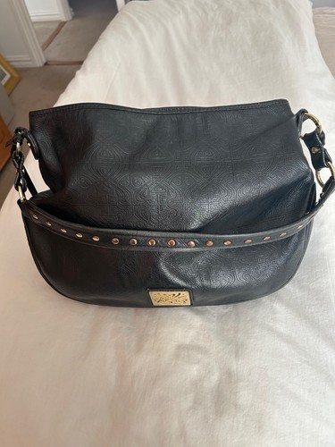 Biba handbag black leather - handbag, in