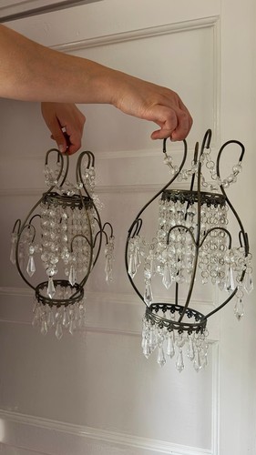 Pair vintage crystal - vintage,