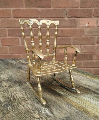 Large vintage brass rocking - large,