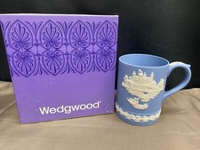 Wedgwood Jasper Ware "CHRISTMAS MUG 1973" Tower of London ~ 4 1/2" Tall