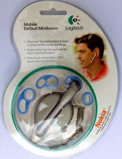 Retro Nokia HDC-9P Compatible Logitech Mobile Earbud Miniboom Handsfree Headset