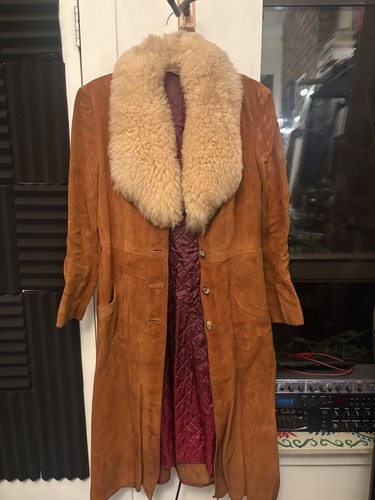 Vintage 70s genuine suede maxi - suede,