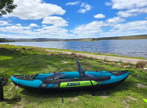 Inflatable kayak person - inflatable,