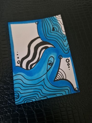 Original aceo abstract art - aceo,