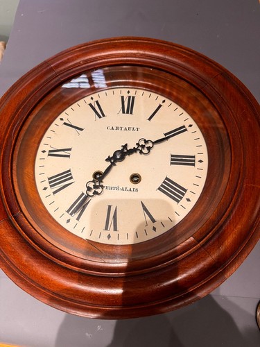 Vintage mahogany clock - vintage, wall