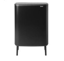 Brabantia Bo Touch Bin Hi 2x30L Inner Buckets, Matt Black