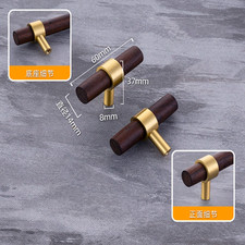 Brass Wooden Cabinet Drawer Pulls Kitchen Cupboard Wardrobe Door Knobs Handles