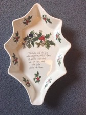 Portmeirion "Holly and the Ivy" Leaf Shaped Serving Dish -BOXED Superb Condition