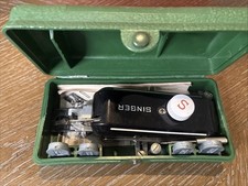 Singer Sewing Machine Button Hole Attachment VINTAGE Hand Held with Case (B2)