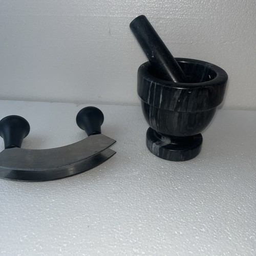 Marble pestle mortar - pestle, and