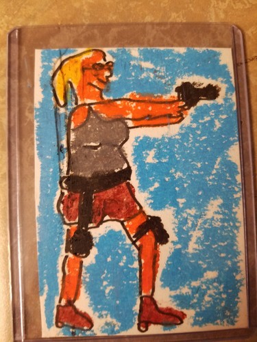 Lara croft artist trading card - trading,