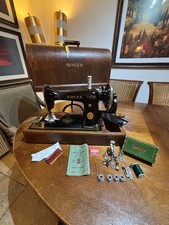 Vintage Singer 15K - 80 Heavy Duty , Hand Crank Sewing Machine  Made in 1930