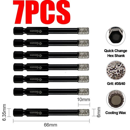 7pcs 6mm dry diamond drill - 6mm,