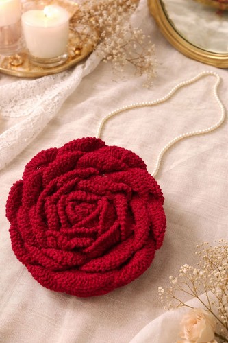 Handmade crochet rose flower - crochet,