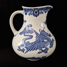 Beautiful Large Antique Bishop & Stonier Bisto Earthenware Pitcher "Dragon"