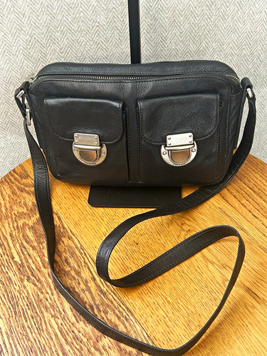 Fossil riley black pebbled - black,