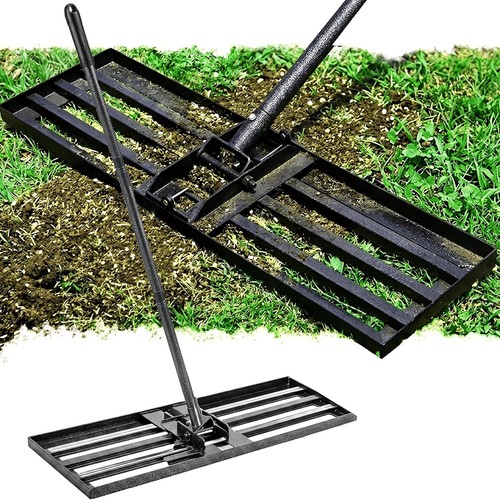 Levelling rake with tiltable - levelling,