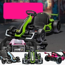 SpeedStorm Drift Kart: 24V Kids Electric Ride-On with Drift Mode Adjustable Seat