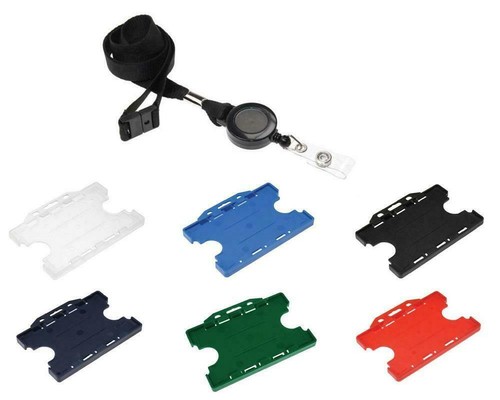 Black extendable neck lanyard - extendable,