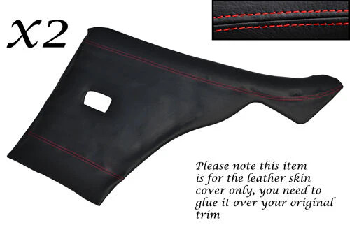Red stitch rear door cards - rear,