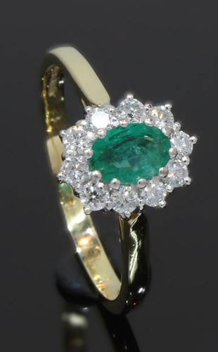 Carat yellow gold emerald - yellow, &