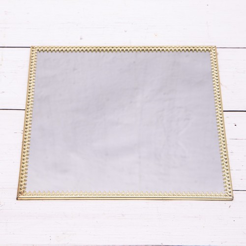 Gold square mirrored glass - gold,