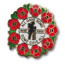 SOME GAVE ALL POPPY ALL GAVE SOME LAPEL BADGE