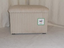 Luxury Jumbo Cord Ottoman Storage Pouffe - Decorative Home Furniture Foot Stool