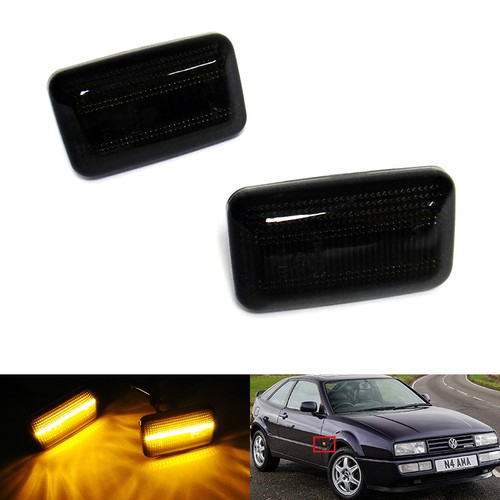 Black side indicator - black, led