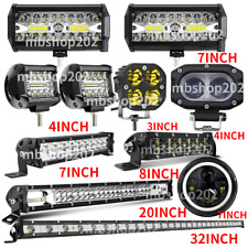 12-24V Car LED Work Light Bar Flood Spot Light Driving Offroad Truck SUV 4x4 ATV